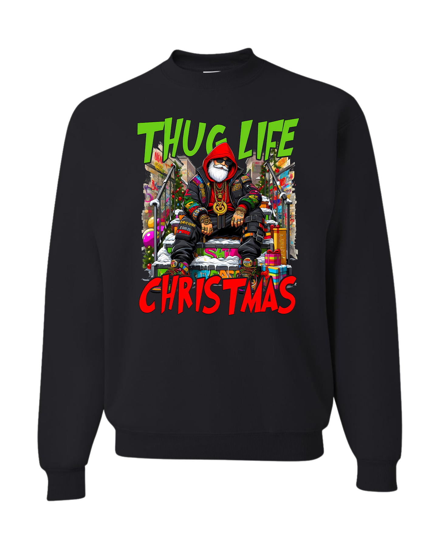 THUG LIFE Christmas Funny Cool Santa Claus